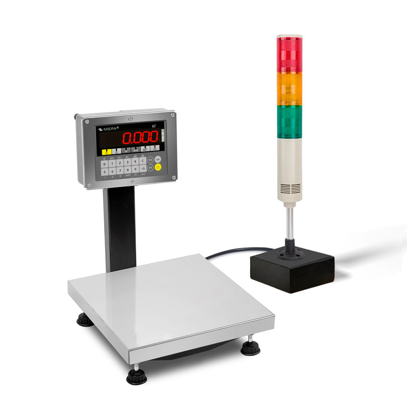 Весы настольные платформенные МЕРА-ВТП-1-П-3/30 (IP-65) со световой индикацией 300х300