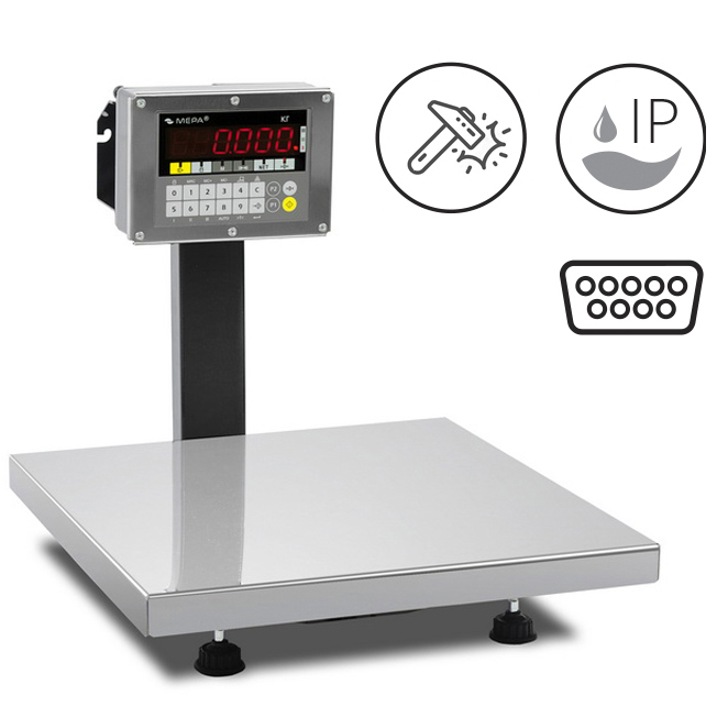 Весы настольные, платформенные ПВм-3/30-П, 400х400,  RS-232 в пылевлагозащищенные, антивандальные