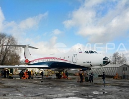 Взвешивание самолетов ТУ-134 на авиационных весах МЕРА