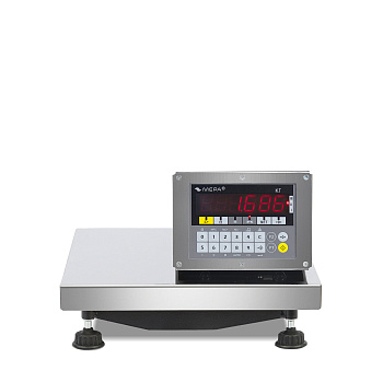 Весы настольные платформенные МЕРА-ВТП-1-П-3-/30 (IP-65) 300х300, с RS-232, пылевлагозащищенные, антивандальные