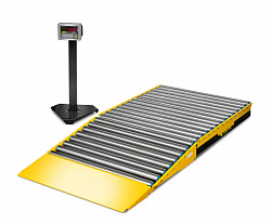 Весовой транспортер МЕРА-ВТП-П с рольганг-пандусом