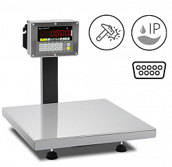 Весы настольные платформенные МЕРА-ВТП-1-П-3-/30, с индикатором ВТ-1-65-П, 400х400, с RS-232, пылевлагозащищенные, антивандальные